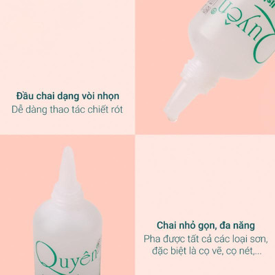 Nước Pha Sơn Móng Tay QUYÊN Cao Cấp 40ml Chai Nắp Nhọn Xanh Pha Loãng Sơn Gel Sơn Thạch Ombre Đều Màu Nhanh Chóng Nữ Women