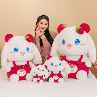 Thú nhồi bông Melody mặt yếm dâu siêu đáng yêu - Size từ 22cm đến 80cm - Quà tặng gấu bông Cinnamoroll hoạt hình cho bé.