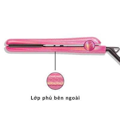 Máy Ép Tóc Lõi Sứ PYT Ceramic Styling Tool (2 trong 1) - Màu Hồng Ánh Kim - Công Nghệ Nhiệt Hồng Ngoại Xa - Có Thể Vừa Duỗi Và Uốn Tóc