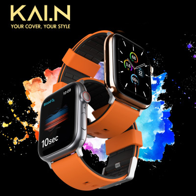 Dây Đeo Silicone Dành Cho Apple Watch Ultra / Apple Watch Series, Kai.N Sport Buckle Color Band- Hàng Chính Hãng