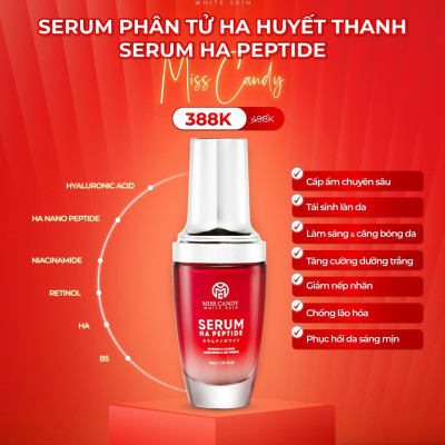 [MISS CANDY] Serum Phân Tử HA Huyết Thanh MISS CANDY 30ml Giúp Cấp Ẩm Chuyên Sâu, Tăng Sinh Collagen, Tăng Cường Dưỡng Trắng, Tái Sinh Làn Da, Chống Lão Hóa Da - Gia Tuệ House