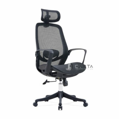 Ghế làm việc lưng lưới có tựa đầu CM4558-M Nội thất Capta Ghế văn phòng lưới ngã gật gù tay chân khung nhựa office chair hcm 