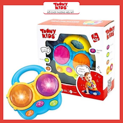 Đồ Chơi Tay Cầm Âm Nhạc 2 TOONYKIDS - Đồ Chơi Thông Minh Cho Bé - MINI DRUMMER TN153 [Tặng Kèm Sticker]