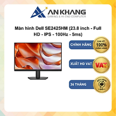 Màn hình Dell SE2425HM 23.8 inch - Full HD - IPS - 100Hz - 5ms - Hàng chính hãng - Bảo hành 36 tháng