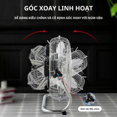 Quạt Công Nghiệp SOWUN SW828 Sải Cánh Nhôm 50cm, Công Suất 130W Diện Tích Làm Mát Rộng