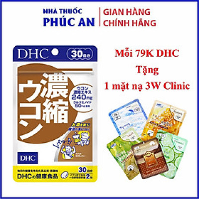 Viên uống tinh chất nghệ giải rượu, bổ gan DHC Concentrated Turmeric Nhật Bản 30 ngày - 60 viên