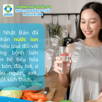 Nước uống ion kiềm thương hiệu ionLife 1.25L thùng 12 chai công nghệ Nhật bản khỏe ruột mát da
