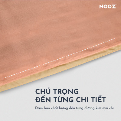 Vỏ Gối Ôm Lụa 60s NOOZ Bedding 37x100 cm Trơn Nhiều Màu Vải Mềm Mịn Kháng Khuẩn Bảo Vệ Làn Da
