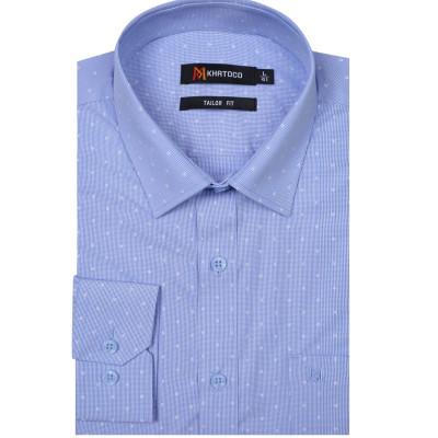 Áo sơ mi nam KHATOCO dài tay họa tiết A1MD498T1-CNIN579-2608-D