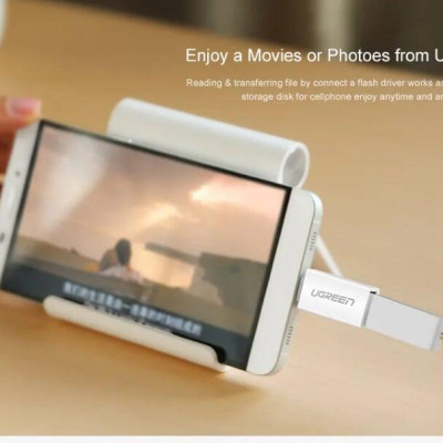 Ugreen UG30155US173TK Màu Trắng Đầu chuyển đổi TYPE C sang USB 3.0 vỏ nhựa ABS - HÀNG CHÍNH HÃNG