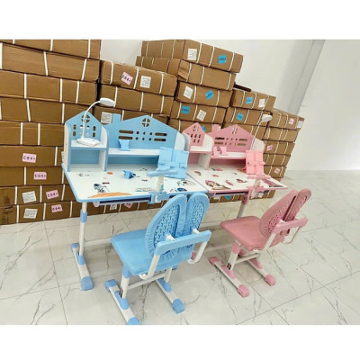 Bộ bàn ghế học sinh tiểu học có giá sách chống gù CT 204 Tundo ngang 75cm