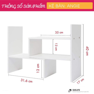 Kệ sách để bàn giá rẻ bằng gỗ SMLIFE Angie