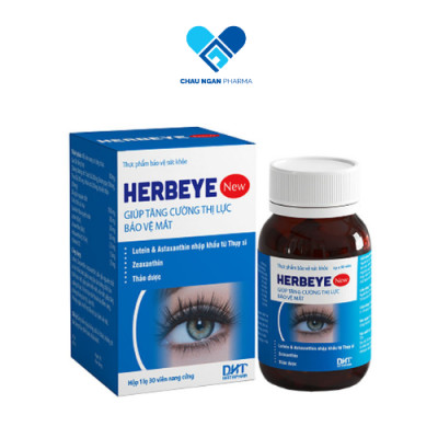 Herbeye New DHT  - Giúp giảm khô mắt, mỏi mắt, giúp tăng cường thị lực, hỗ trợ hạn chế thoái hóa điểm vàng - Châu Ngân Pharma