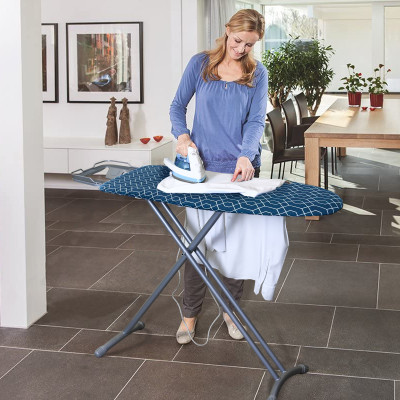 Bàn để ủi, cầu là quần áo dạng đứng LEBENLANG LBB363, khung bằng thép tặng tấm lót thay thế - hàng chính hãng 