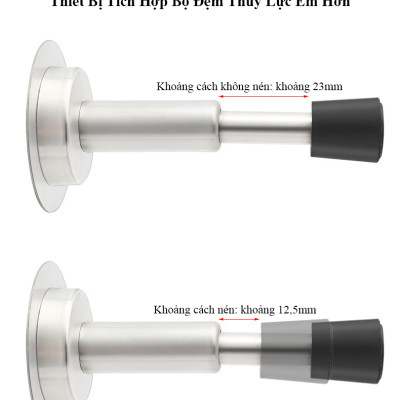 Chặn Cửa Lò Xo Chống Va Đập Cửa KUNBE Kèm Đệm Cao Su Giảm Chấn, Chống Sập Cửa