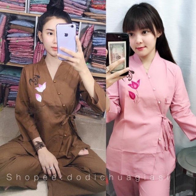 ĐỒ LAM ĐI CHÙA -Thư Pháp Trang Nhã