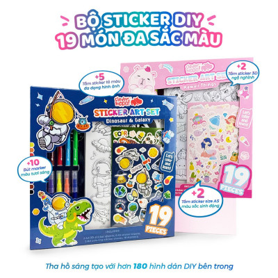 Đồ Chơi Bộ Sticker Nghệ Thuật Và Bút Marker - Dinosaur & Galaxy CLEVERHIPPO SS02