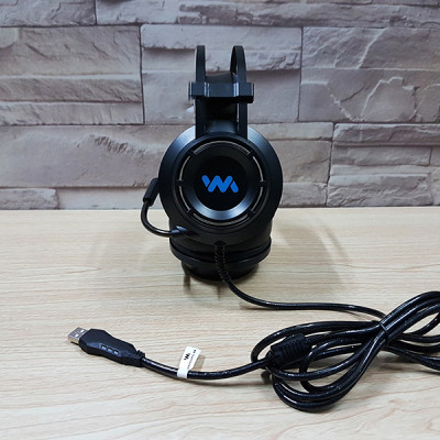 Tai nghe gaming Wangming WM9800 7.1 USB LED (Đen) - Hàng nhập khẩu