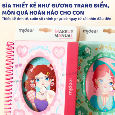 Mideer Make up Manual thiết kế thời trang, trang điểm, tô màu cho bé 3 4 5 6 7 tuổi