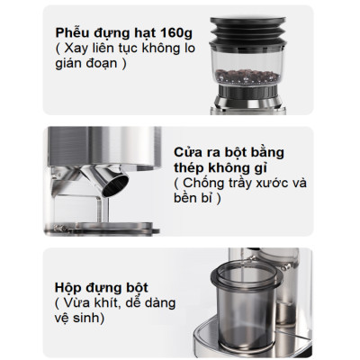 HÀNG CHÍNH HÃNG - Máy xay hạt cà phê Espresso chuyên nghiệp. Thương hiệu Mỹ cao cấp HiBREW - G7