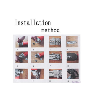 Lưỡi cưa xích gắn máy mài cầm tay, bộ dụng cụ chuyển đổi máy mài thành máy cưa gỗ mini