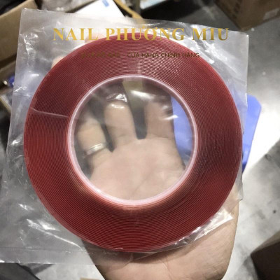 Băng Dính Đỏ 2 Mặt Tạo Fan Mi Volume, Độ Dính Cao, Đàn Hồi Tốt, Chịu Nhiệt Đến 150 Độ, Để Dán Mẫu Nail Cho Tiệm Làm Nail Nữ