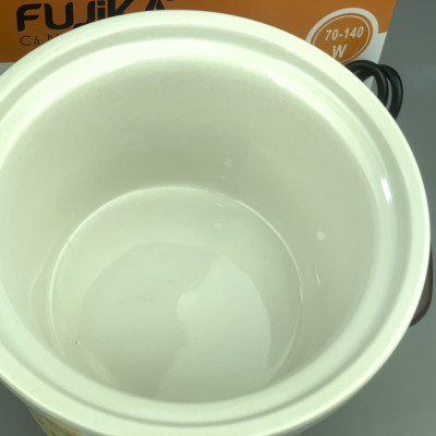 Nồi Kho Cá Thịt 2.5L,Nồi Nấu Chậm,Nồi Nấu Cháo ,Nồi Chưng Yến,Nồi Tiềm 2.5L Fujika KC25 Màu Vàng Họa Tiết-Hàng chính hãng