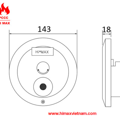 Nút ấn báo cháy hình tròn hi max HE2001