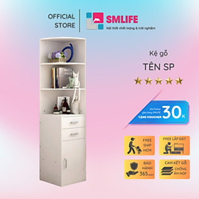 Kệ đỡ sách gỗ MDF phủ melamine, bền đẹp SMLIFE Blenny
