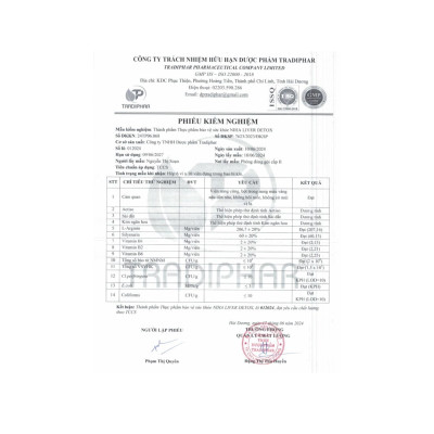 Viên thanh nhiệt, mát gan NIHA LIVER DETOX (6 Vỉ x 10 Viên)