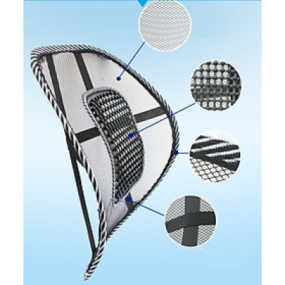 Tấm lưới đệm lưng massage văn phòng- Tấm lưới dựa lưng ghế - Tựa lưng ghế văn phòng- Tựa lưng ô tô bằng lưới hạn chế đau lưng, đau cột sống+ Tặng kèm cây massage đầu cầm tay