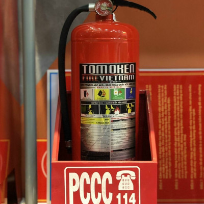 Bình chữa cháy xách tay Tomoken Bột ABC 4kg có kiểm định