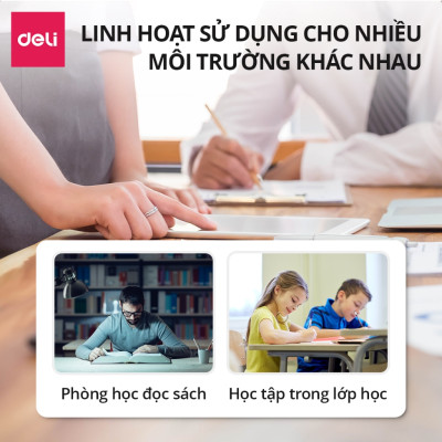 Kệ Để Màn Hình Máy Tính DELI Kệ Nâng Màn Hình Laptop PC Chất Liệu Kim Loại Có Rãnh Để Điện Thoại