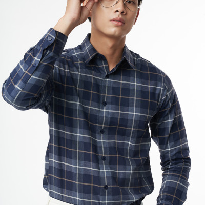 Áo Sơ Mi Nam Caro Tay Dài Cotton Ninomaxx Thương Hiệu N&M 2110032