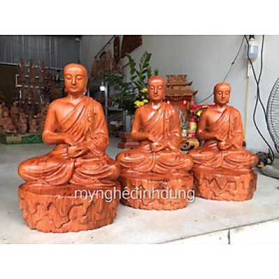 Tượng thánh tăng sivali đệ nhất bằng gỗ hương đá kt cao 15×10×8cm 