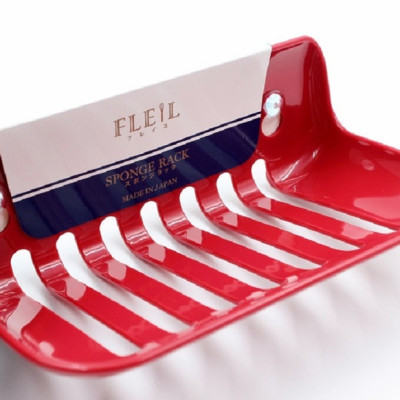 Giá đựng xà bông có núm hít chân không, thiết kế khe rãnh giúp thoát nước cho vật dụng luôn khô thoáng sạch sẽ - Hàng nội địa Nhật Bản |#Made in Japan|