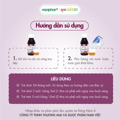 Siro Special Kid Fer Et Vitamines - Hỗ trợ thiếu máu do thiếu sắt ở trẻ - 125ml - Hàng Chính Hãng