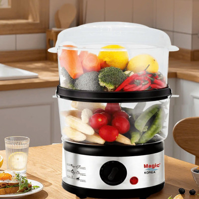 Nồi Hấp Thực Phẩm 2 Tầng MAGIC Korea A-64 Hàng chính hãng