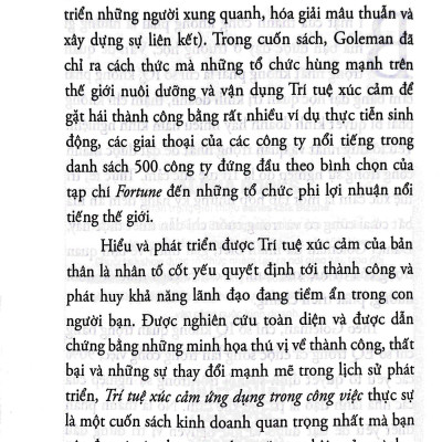 Trí Tuệ Xúc Cảm Ứng Dụng Trong Công Việc (Tái Bản)