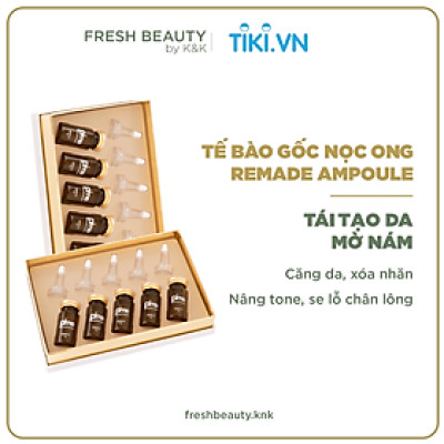 Set 5 Tế bào gốc nọc ong  Pime Remade Ampoule tái tạo phục hồi da, hỗ trợ mờ sẹo rỗ, nám