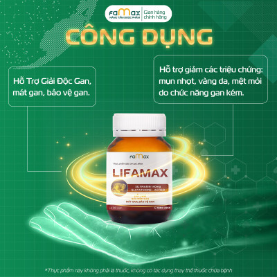 [FAMAX] Hộp 30 viên giải độc gan Lifamax hỗ trợ giải độc gan, mát gan và bảo vệ gan