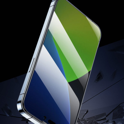 Miếng Dán Cường Lực MIPOW KINGBULL Trong + Tool Dán Dành Cho iPhone 14 ProMax / 14 Pro / 14 Plus / 14 - Hàng Chính Hãng