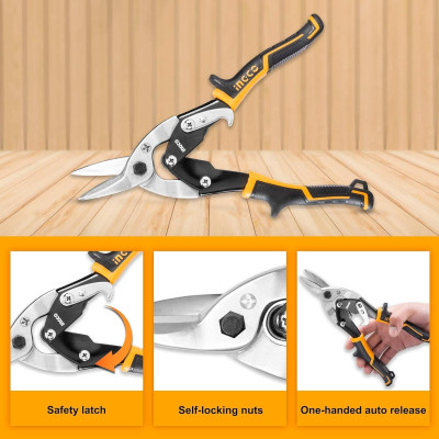 BỘ KÉO CẮT TÔN 3 CHI TIẾT INGCO HTSNK0110 - HÀNG CHÍNH HÃNG