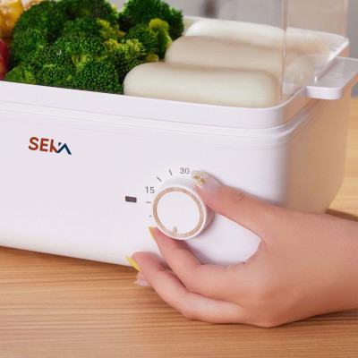 Nồi Hấp Điện 2 Tầng Đa Năng 6in1 Seka SK6610 (SK2088) Model 2024 - Nồi Hấp Hẹn Giờ - Dung Tích 10L - Hàng Chính Hãng