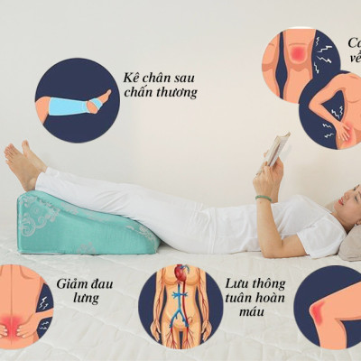 VỎ GỐI KÊ CHÂN CHỐNG GIÃN TĨNH MẠCH YOROKOBI 25CM- MÀU HỒNG