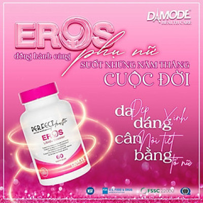 Viên uống da đẹp dáng xinh cân bằng nội tiết tố nữ EROS DAMODE lọ 60 viên