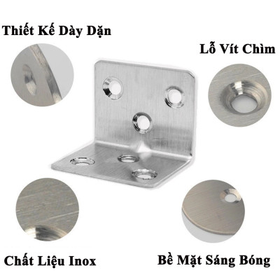 Ke Góc Vuông Chữ L KUNBE Pat Góc Vuông 90 Độ Giá Đỡ Góc Chốt Giữ Đồ Nội Thất Cửa Tủ Nhiều Kích Thước Lựa Chọn