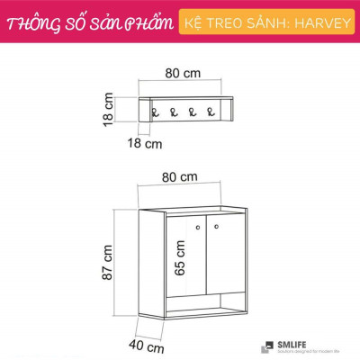 Kệ treo đồ sảnh ra vào SMLIFE Harvey