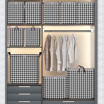 Giỏ Đựng  Quần Áo Sọc Caro Trắng Đen – Đựng Chăn Màn, Gối, Quần Áo  Tiện Dụng