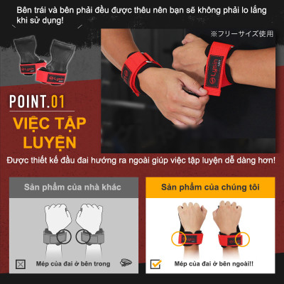 Lysin - đai hỗ trợ cổ tay, lòng bàn tay chất liệu da Pu thoáng khí, chống trượt,găng tay tậm gym tập chuyện nghiệp dây kéo lưng lifting straps tập gym deadlift kéo xà nâng tạ